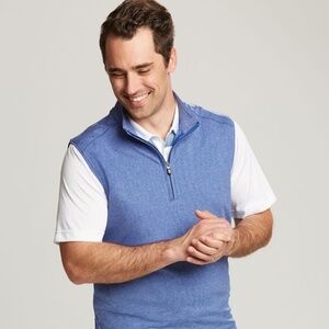 Cutter & Buck Shoreline Half-Zip Vest, Navy, NEW with tags